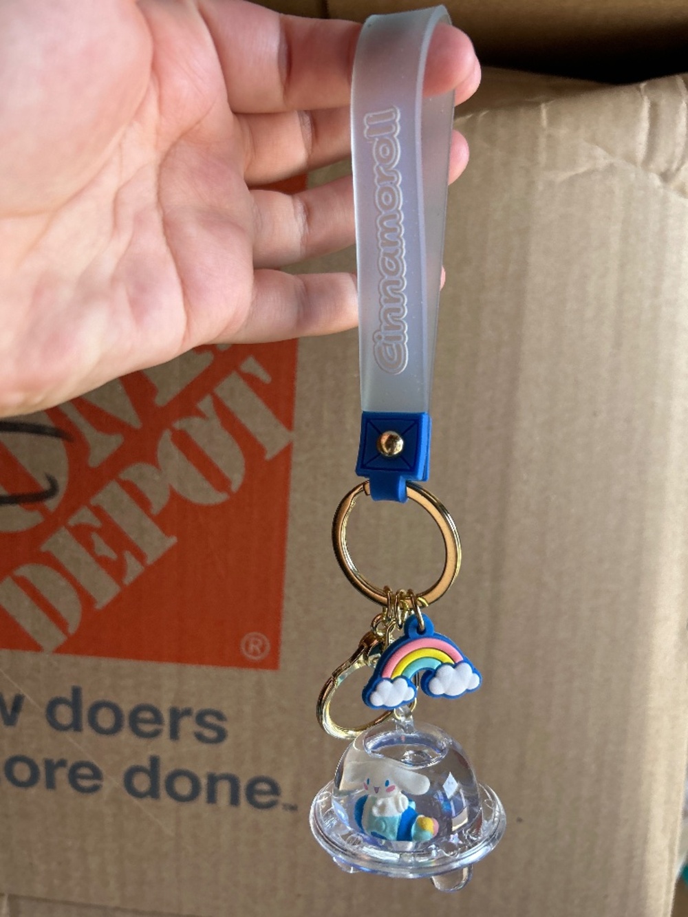 Sanrio Cinnamoroll Spaceship Rocket Keychain